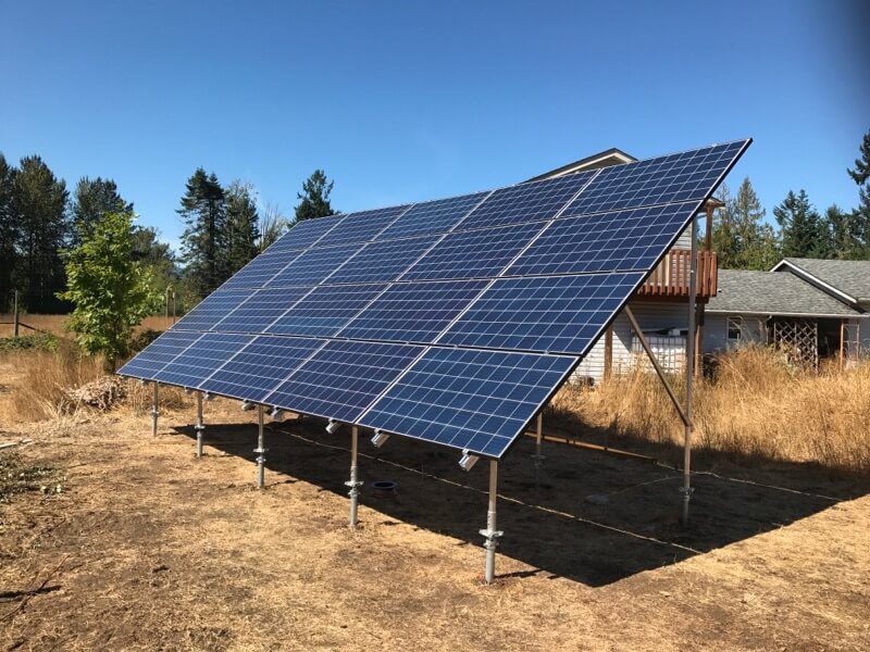 Ground Mount solar panel installation in Nanaimo BC