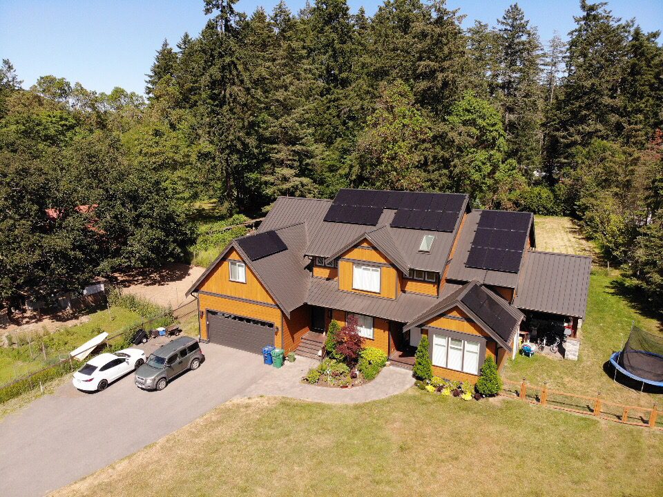rooftop solar panel installation Brentwood Bay