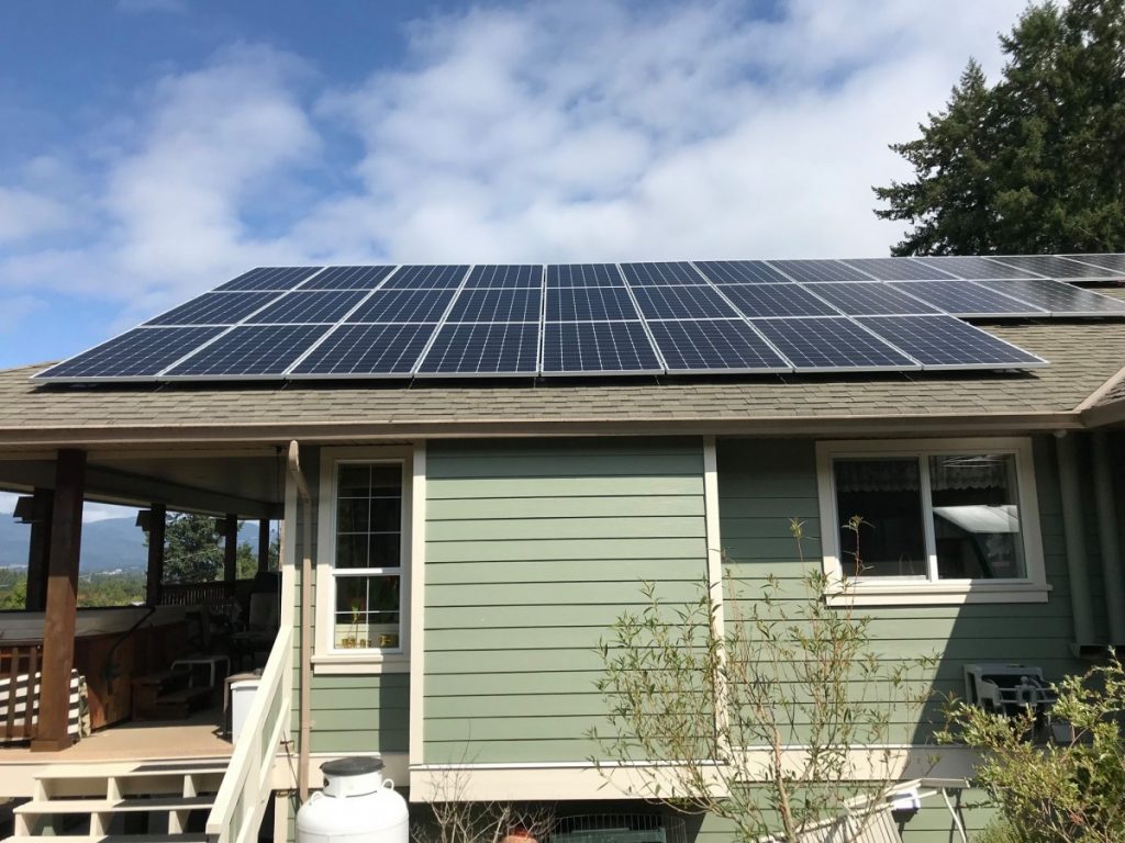 rooftop solar panel installation in Duncan BC
