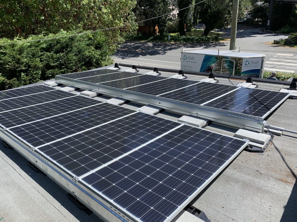 4.38kW flat roof solar installation Langford BC