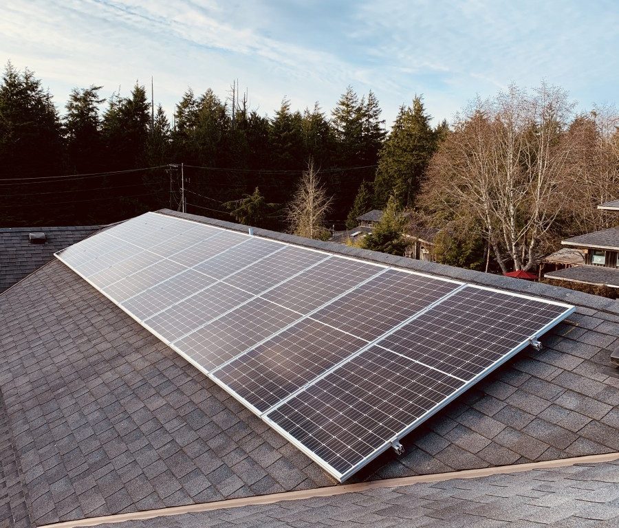 rooftop solar panel install for business in Tofino BC