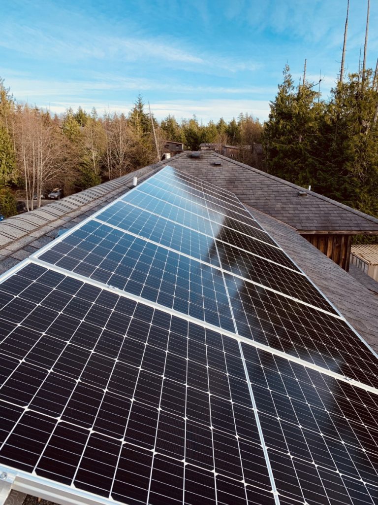 rooftop solar panel installation in Tofino BC
