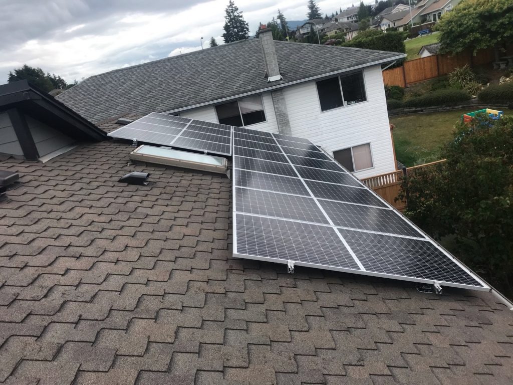 rooftop solar panel installation in Nanaimo BC