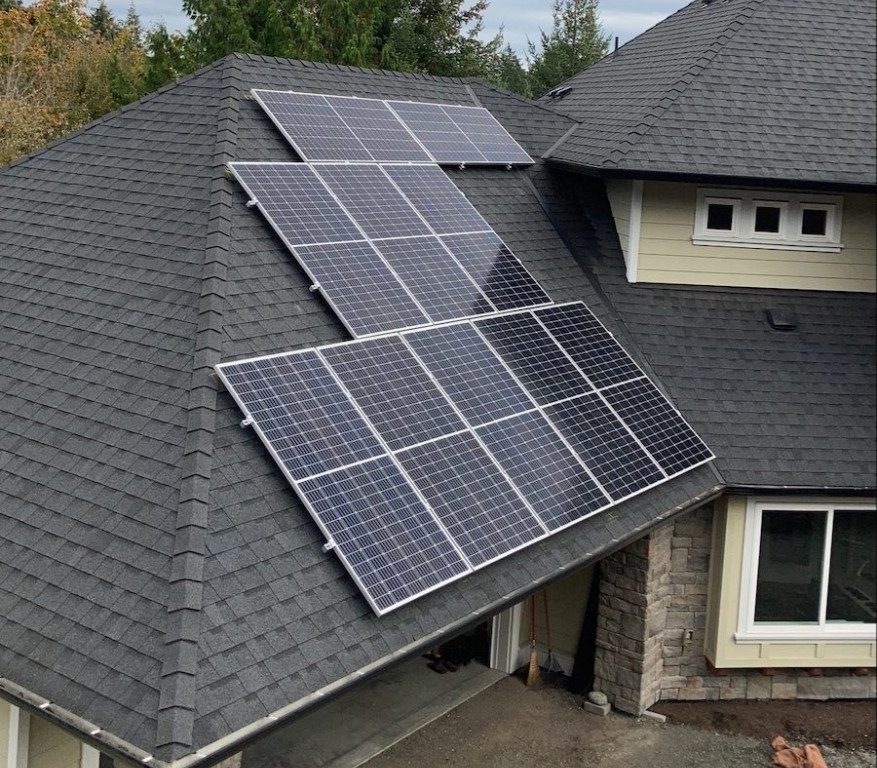 4.35kW Solar Panel Installation, with Powerwall, in North Saanich BC