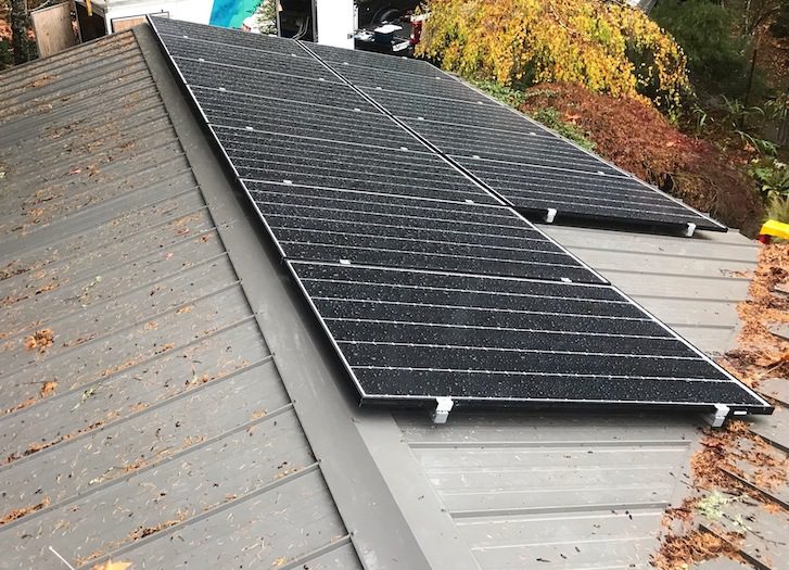 4.02kW Solar Panel Installation, with Powerwall, on Salt Spring Island BC